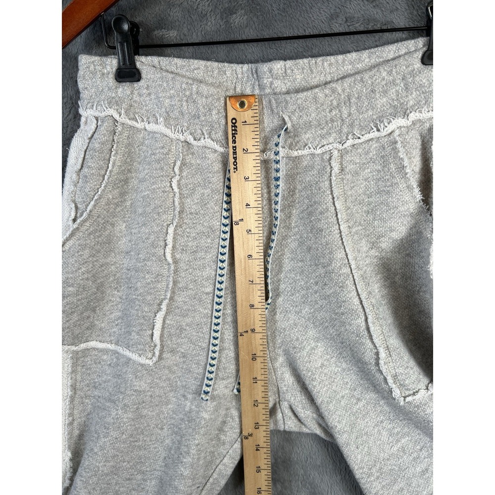 Sundance Sweatpants Womens Small Gray Fleece Cropped Lounge Raw Hem Cozy - Picture 4 of 10
